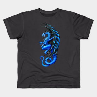 Master Dragon Blue Kids T-Shirt